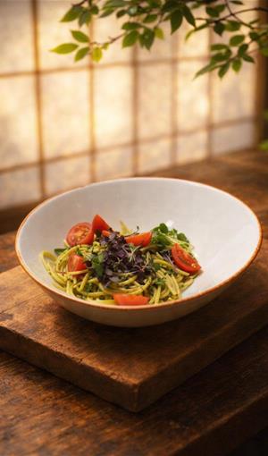 Паста с цукини и соусом «Песто»